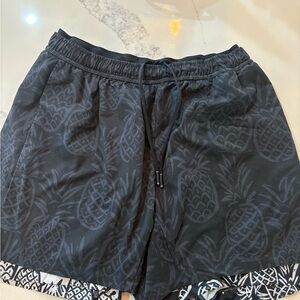 Chubbies Black Pineapple Pattern Shorts